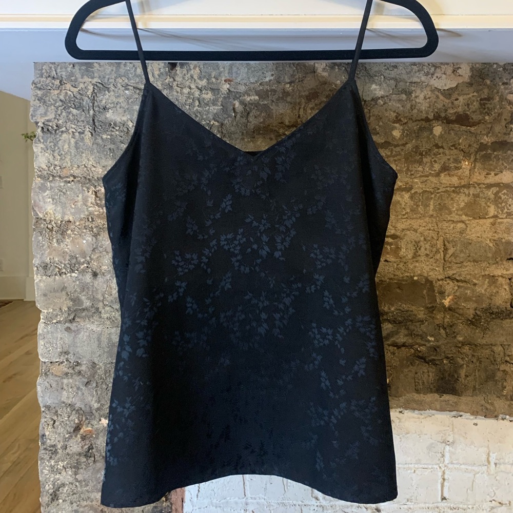 Never worn black silk jacquard shirt